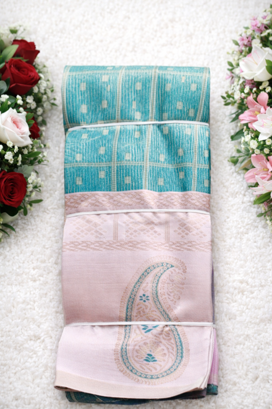 KANHARA MITHRA PATTU SAREE (TURQUOISE BLUE)