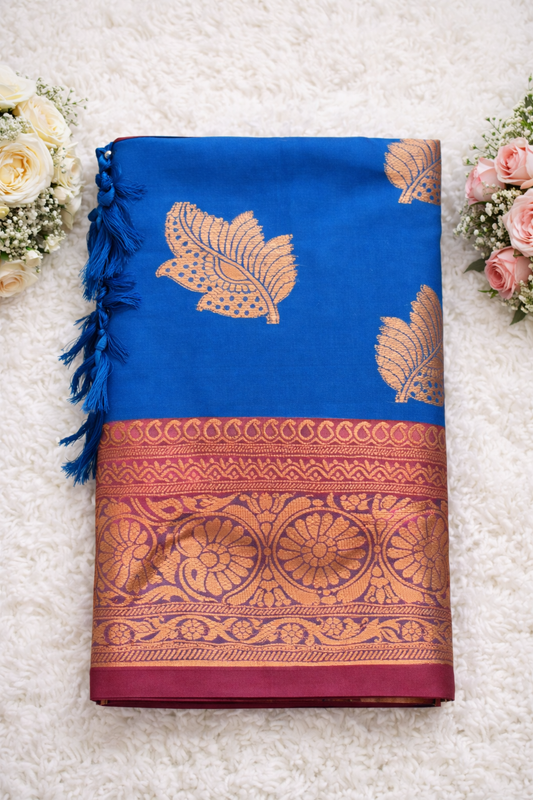 KANHARA KANCHI SOFT PATTU SAREE (ROYAL BLUE)