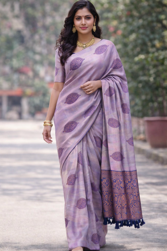 KANHARA ELANIL PATTU SAREE (LAVENDER)