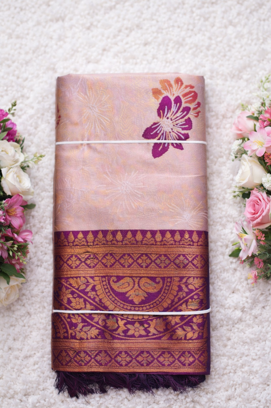 KANHARA ELANIL PATTU SAREE (BLUSH PINK)