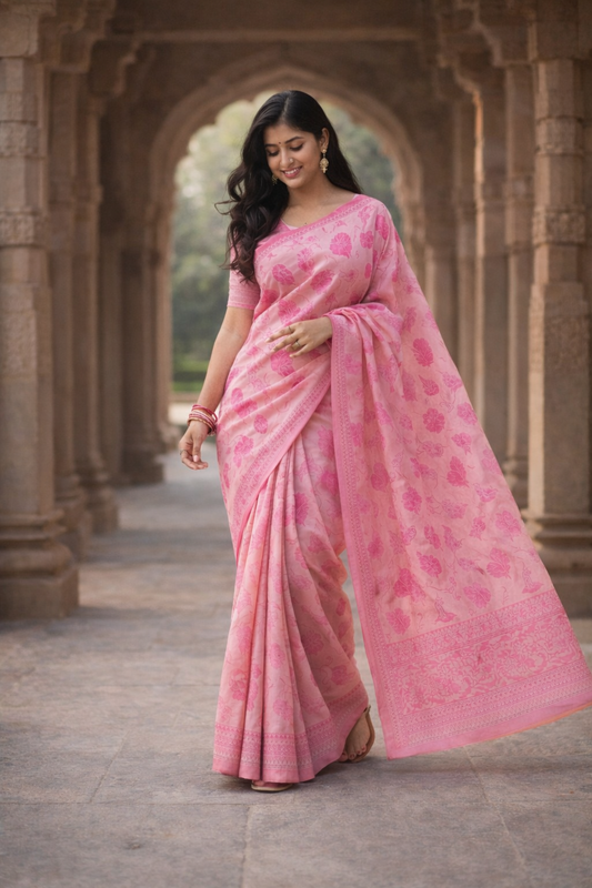 KANHARA MITHRA PATTU SAREE (SOFT PINK)