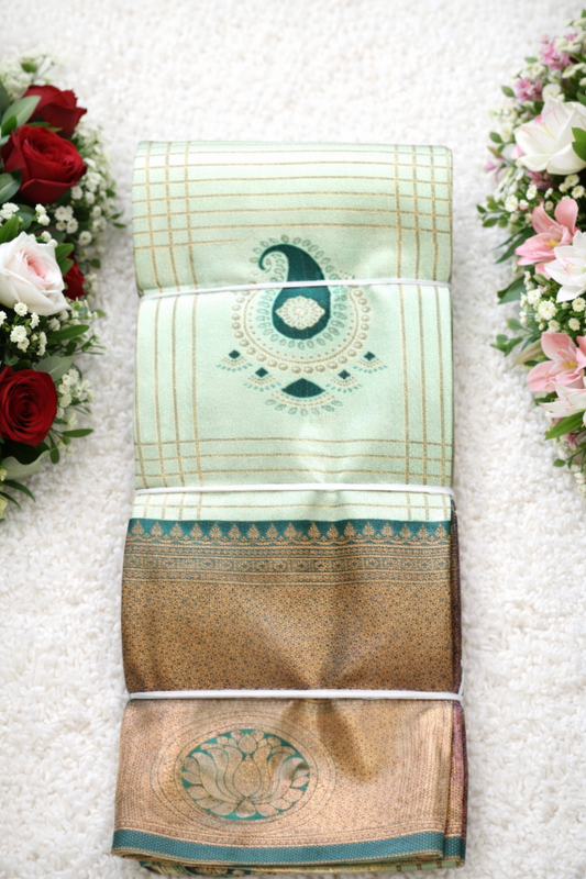 KANHARA MITHRA PATTU SAREE (MINT GREEN)