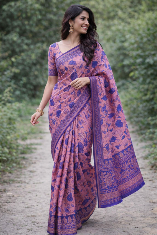 KANHARA MITHRA PATTU SAREE (PURPLE)